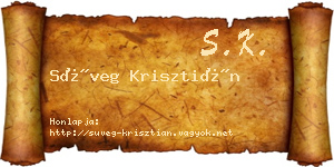 Süveg Krisztián névjegykártya